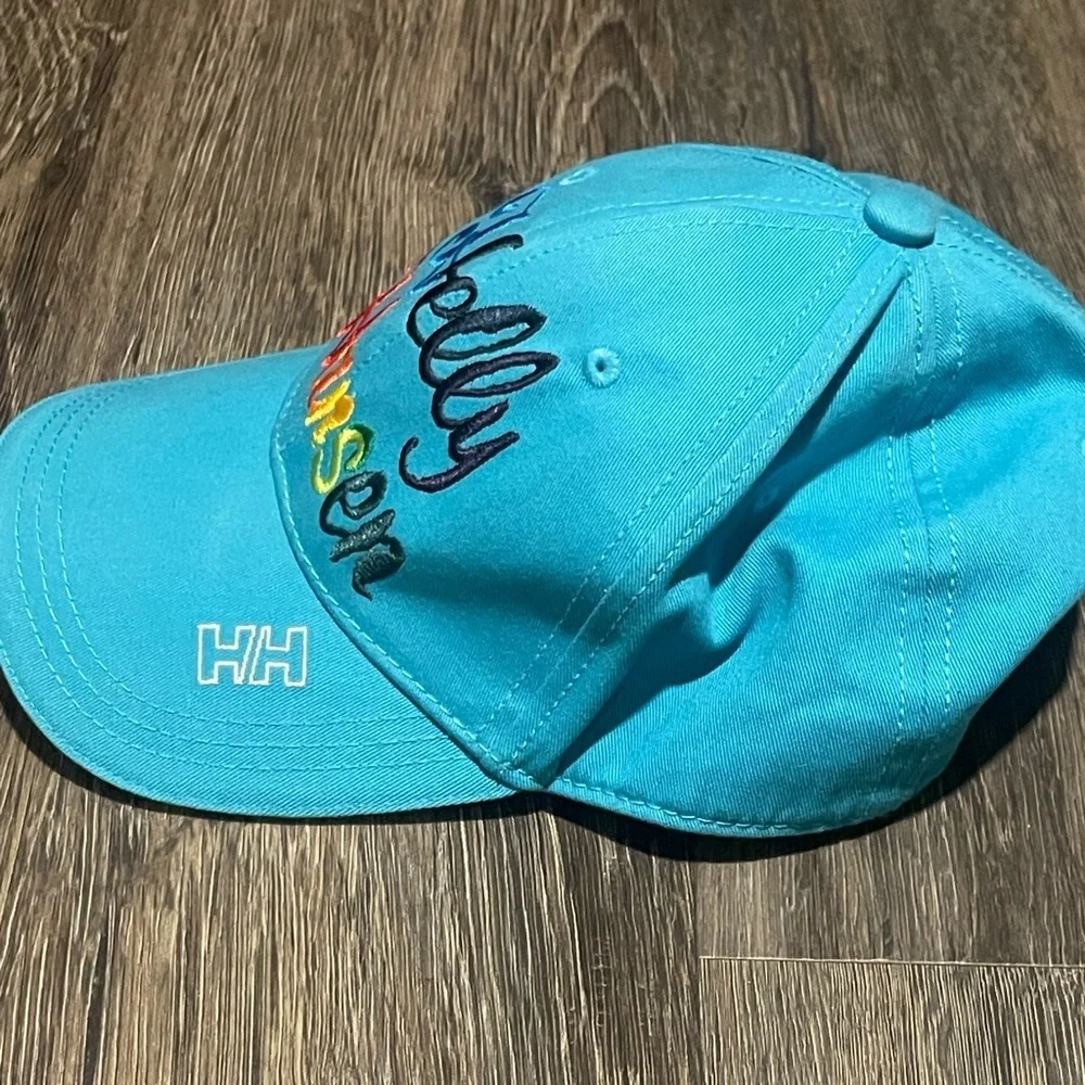 Helly Hansen | Blue Rainbow Embroidered Cotton Adjustable Hat